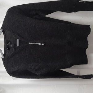 Mercer & Madison Black V-Neck Sweater Sz L